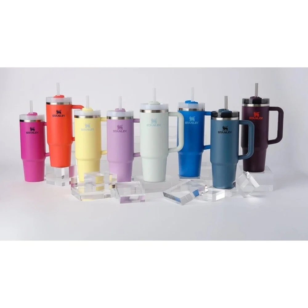 Stanley Quencher H2.0 30oz Tumbler Tigerlily Plum Handle Straw Insulated Cup NEW - Picture 8 of 12